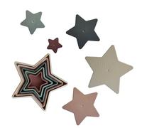 Mushie Nesting Star Stackable Toy | Develops hand-eye Coordination | Fun & Creativity for Children | Material: Polypropylene, Made in Denmark