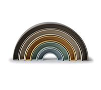 Mushie Rainbow Stacker Toy | 5-Piece Rainbow Sorting & Learning Toy | Suitable Age: 6+ Months | Made In Denmark (Hillside)