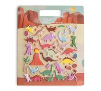 Mushie Reusable Sticker Book Set (Dino) | Removable Puffy Stickers | Arts & Crafts Activity for Kids