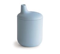 Mushie Silicone Sippy Cup | Baby Sippy Cup 6+ Months First Cup | Capacity: 175 mL | Removable Lid | Material: Food Grade Silicone | Dishwasher & Microwave Safe (Powder Blue)