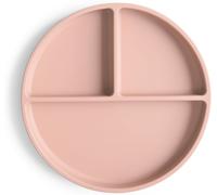 Mushie Silicone Suction Plate | Non-Slip Divided Plate for Babies & Toddlers |