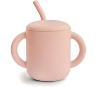 Mushie Silicone Training Cup + Straw | Baby Sippy Cup with Straw 6+ Months Firs