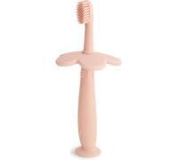 Mushie Silicone Training Toothbrush, for Infants and Toddlers, Suction Base for