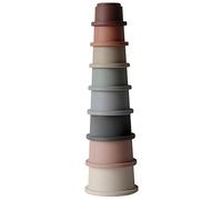 Mushie Stacking Cups | Educational Baby & Toddler Toys from 6 Months | Early Development & Activity Shape Sorter Toy | Promote Learning, Sorting, and Motor Skills | Made in Denmark | (Original)