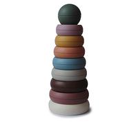 Mushie Stacking Rings Stacker Toy| Ringtower Educational Toys for Baby & Toddler | Colourful Sorting and stacking Toy for Children from 6 Months | Pre-School Learning Toy | Made In Denmark (Rustic)