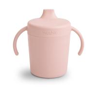 Mushie Trainer Sippy Cup | Made in Denmark | Leak Resistant Twist-Off Lid & Handles | 6 Months + (Blush)