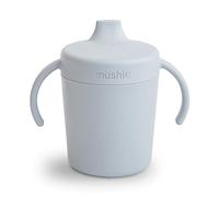 Mushie Trainer Sippy Cup | Made in Denmark | Leak Resistant Twist-Off Lid & Handles | 6 Months + (Cloud)