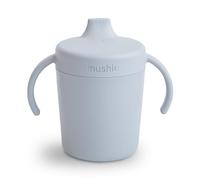 Mushie Trainer Sippy Cup | Made in Denmark | Leak Resistant Twist-Off Lid & Handles | 6 Months + (Cloud)