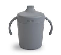 Mushie Trainer Sippy Cup | Made in Denmark | Leak Resistant Twist-Off Lid & Handles | 6 Months + (Smoke)