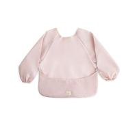 Mushie Weaning Bib Baby Long Sleeve | Toddler Bibs with Sleeves Waterproof | Adjustable Fit for 6-24 Months | Colour: Blush