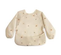 Mushie Weaning Bib Baby Long Sleeve | Toddler Bibs with Sleeves Waterproof | Adjustable Fit for 6-24 Months | Colour: Rainbows