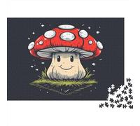 Mushroom 1000 Piece Puzzle Games Premium & Durable for Adults Fun Puzzles for Creativity And Mindfulness Challenging Jigsaw Puzzles for Adults And Family for Stress Relief 1000pcs (75x50cm)
