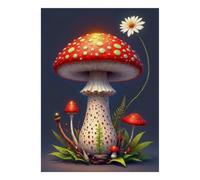 Mushroom 1000 Pieces Mini Jigsaw Puzzle for Adults | 52x38cm Cardboard, Living Room Decor, Durable Structure, Birthday Gift, Mind Relaxation