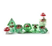 Mushroom 7PCS DND Polyhedral Dice Set, Cartoon Mushroom Dice for Role Playing Dice Games and RPG MTG Table Games