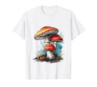 Mushroom Abstract Motif Drawing Artwork Colorful Mushroom T-Shirt
