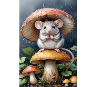 Mushroom Animal Mouse 300 Piece Jigsaw Puzzle for Adults, Creativity, Challenging and Difficult Puzzle, Brain Teaser Puzzles for Adults 300 Pieces for The Whole for Women, Men
