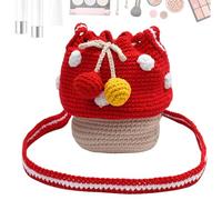 Mushroom Bag for Women | Mushroom Small Bag for Purse - Female Casual Purse, Crochet Purse, Knitted Coin Purse, Multifunctional for Coin, Chargers