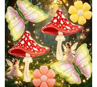 Mushroom Balloons Fairy Balloons Enchanted Forest Party Decorations Fairy First Birthday Decorations Wonderland Baby Shower Fairy Garden Theme Birthday Decorations Woodland Forest Supplies