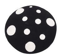 Mushroom Beret Women's Cute Lolita Kawaii Plant Cosplay Cap Vintage Painter Hat Sweet Girl Decor, Black, One Size
