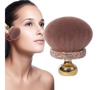 Mushroom Blush Brush - Easy to Carry Car Makeup -Tan | Parellone Portable Girls Foundation Brush | Tan Car Applicator for Mom and Daughter