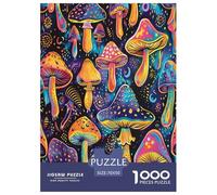 Mushroom Botanical Art Jigsaw Puzzles 1000 Piece Botany for Adults Fun Stress Relief Toy Intellectual Game Education Game Home Decoration Challenge Educational 70x50cm/1000pcs
