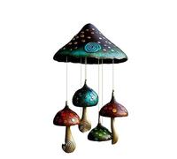 Mushroom Campanula Handmade Art, Resin Mushroom Wind Chime, Colorful Mushrooms For Outdoor Indoor Decor Patio Balcony Garden Decoration Holiday Birthday Gift