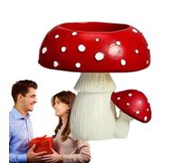 Mushroom Candle Holder - Fantasy Forest Statue, Mini Artistic Figure, Design, Charming Long Tail Decoration | Scented Light Stand for Display Scene