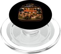 Mushroom Carousel Cats Riding a Whimsical Fungi Merry Go Rou PopSockets PopGrip for MagSafe