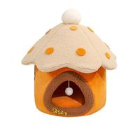 Mushroom Cat Bed,Pet Tent | Cute Cat Cave Bed Tent with Removable Cushion Warm Cave Nest Sleeping Puppy House for Dogs