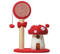 Mushroom Cat Climbing Frame - Mushroom Cat Scratches - Inner Cat Tree Tower Scratch - Stable - Mushroom Scratching Pole The Salboard for the Study Room Bedroom - 14.76 x 11.22 x 21.26 inches
