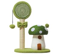 Mushroom Cat Climbing Tower - Cat Tree with Mushroom Shape | Scratch Post Indoor Cute Tower Interactive Toy - Multifunctional Mushroom Poles, Sisal Board Scratcher for Living Room