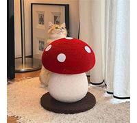 Mushroom Cat Scratcher-Cute Cat Scratching Post, Durable Sisal Rope Cat Scratching Board, Kitten Tree, Cat Toy for Cats to Play and Care for Their Claws, No Assembly Required