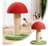Mushroom Cat Scratcher, Mushroom Cats Scratching Post, Mushrooms Claw Scratcher Pole Mushroom Shaped Cat Scratch Pad (Red-C)