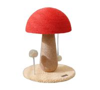 Mushroom Cats Scratching Post Climbing Tree Cats Scratcher with Teaser Toy Scratch Post Sisal Rope Furniture Protectors