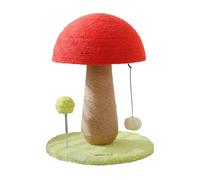 Mushroom Cats Scratching Post Climbing Tree Cats Scratcher with Teaser Toy Scratch Post Sisal Rope Furniture Protectors