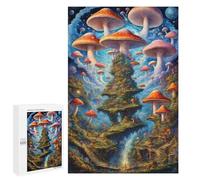 Mushroom Cloud City - Adult Tabletop Puzzle, 1000 PCS, New Year Party Activity, with A Decorative Finished Picture