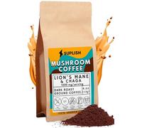 Mushroom Coffee Organic Ground Coffee Dark Roast with Lions Mane Supplement & Chaga - Lions Mane Organic Mushroom Coffee Alternative - Super Mushroom Coffee with Adaptogen Mushrooms by SUPLISH - 4 oz