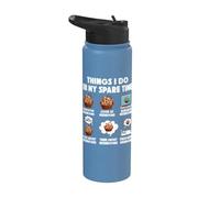 Mushroom Collector Mushroom Collecting Things I Do in Leisure Time Stainless Steel Insulated Water Bottle