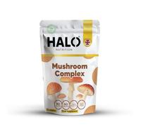 Mushroom Complex 1600mg - 90 Capsules - Reishi, Cordyceps, Lion's Mane, Maitake, Shitake & Chaga | 6 Mushroom Blend | Immune Support, Focus & Energy | Vegan Supplem (1 Month Supply) by HALO Nutrition