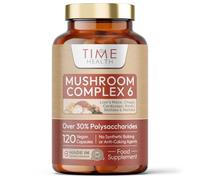 Mushroom Complex 6 - Six Mushroom Blend - 120 Capsules - UK Made | MAXIMUM STRENGTH - Chaga, Cordyceps, Shiitake, Reishi, Lion’s Mane, Maitake - Zero Additives - 100% Vegan
