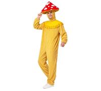 Mushroom Costume Corduroy Funny Cute Unisex Clothes with Hat