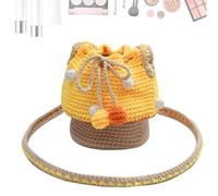 Mushroom Crochet Bag - Mushroom Small Bag for Purse | Knitted Coin Purse, Crochet Purse, Knitted Shoulder Bag, Hand-Woven for Headphones, Earbuds, Stylish Accessory