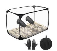 Mushroom Cultivation Still Air Box - Foldable Transparent Mushroom Grow Tent Kit, Mushroom Growing Kit Box with Gloves, Portable Mushroom Grow Bag for Mushroom Mycology Spores Scientist(90*60*60CM)