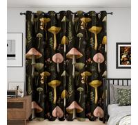Mushroom Curtains Blackout for Home Decor,