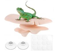 Mushroom Decor Climbing Hold Kit Reptile Tank Pet-Safe Bearded Dragon Tank Accessories Climbing Resting Platform Habitat Concealed Jumping Spider Habitat for Gecko Lizards Leopard Turtle Hermit Crab