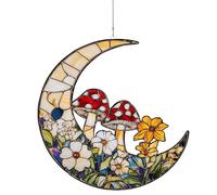 Mushroom Decor - Sun And Moon, Toadstool Decorations, Mushroom Christmas Decorations, Garden Art Mushrooms, Hanging Stars And Moon, Mushroom Acrylic Special-shaped Hanging (C)