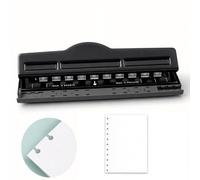 Mushroom Discbound Hole Punch, 11 Holes Planner Hole Puncher for Binder, Desktop Metal Paper Hole Puncher with Ruler Guide, for DIY Notebooks Scrapbooks Journals Disc Bound Planner