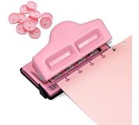 Mushroom Discbound Hole Punch, 4 Hole Puncher for Dics Bound Planner, Notebooks, Scrapbooks & Crafts, Pink