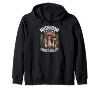 Mushroom Dreams Forest Reality Mystic Forest Zip Hoodie