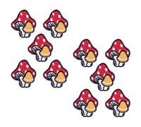 Mushroom Embroidery Patches 10pcs Iron on Polyester Cloth Appliques